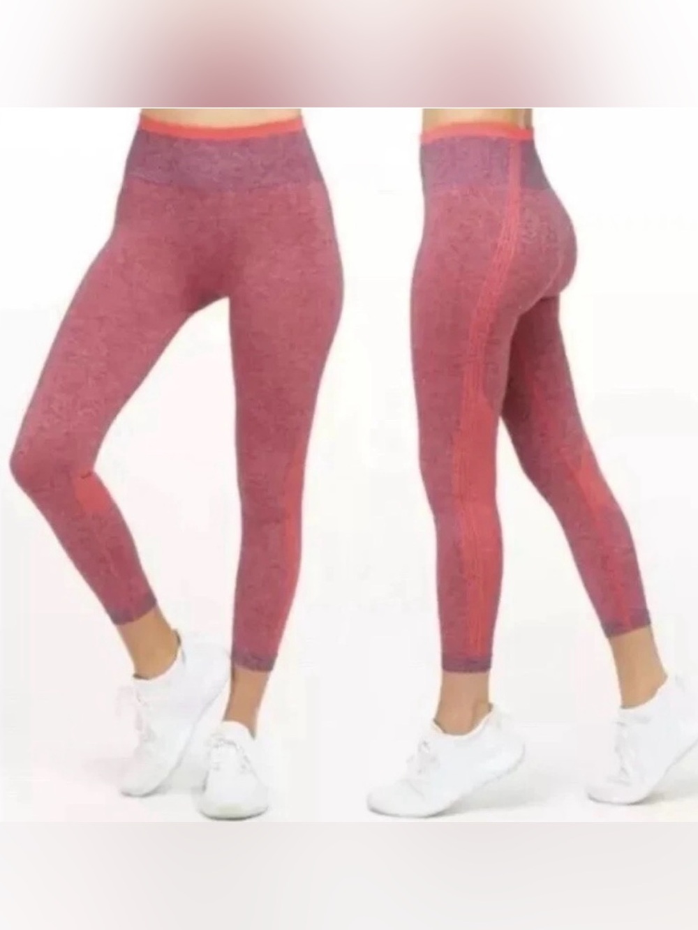 Spanx Seamless Pink Heather Leggings Size Medium